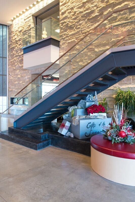 Christmas interior design holiday decor custom office corporate restaurant Hanukkah kwanza